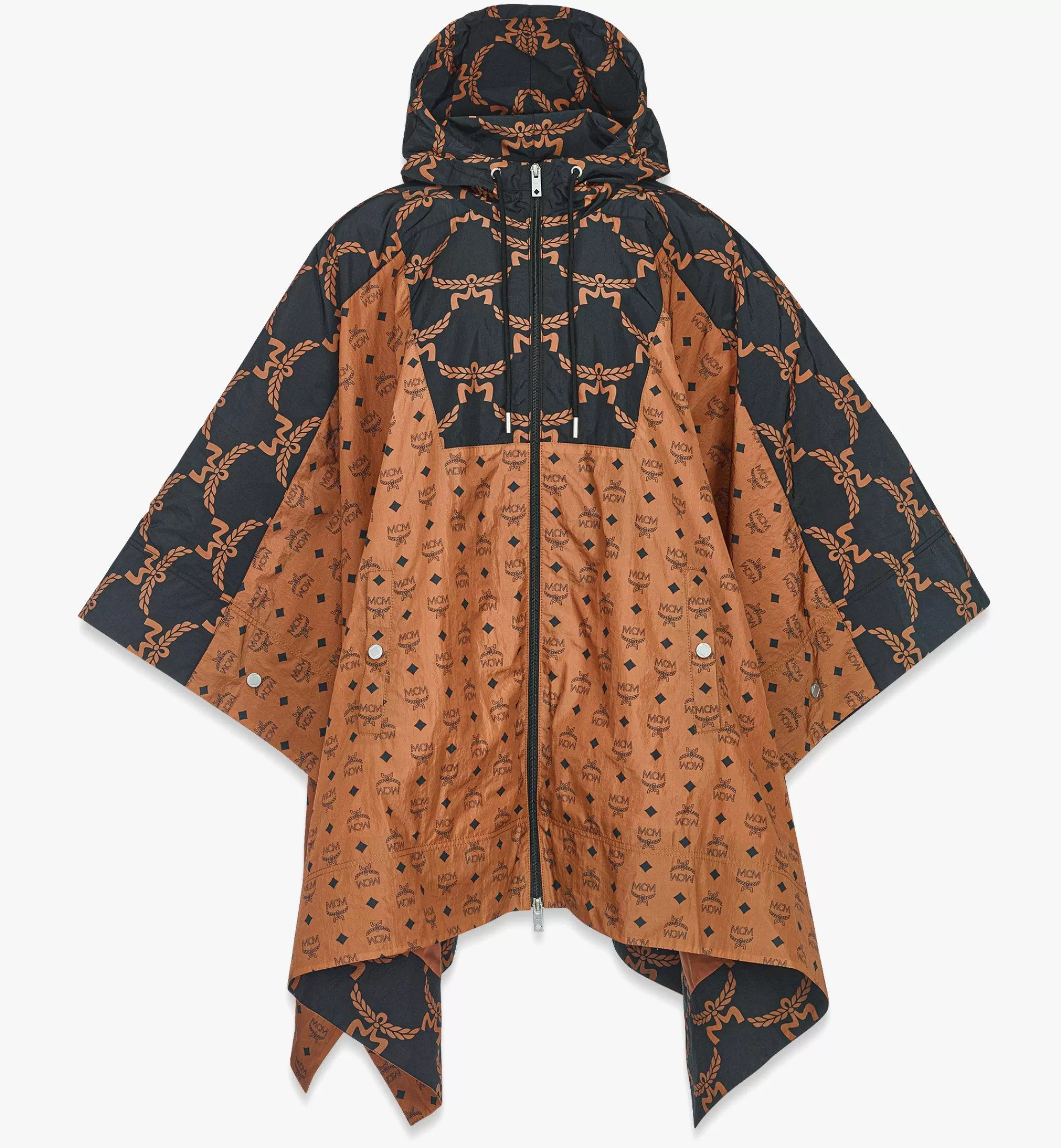 Cheap Poncho à Capuche Monogrammé En Nylon Recyclé Femme Vestes Et Manteaux