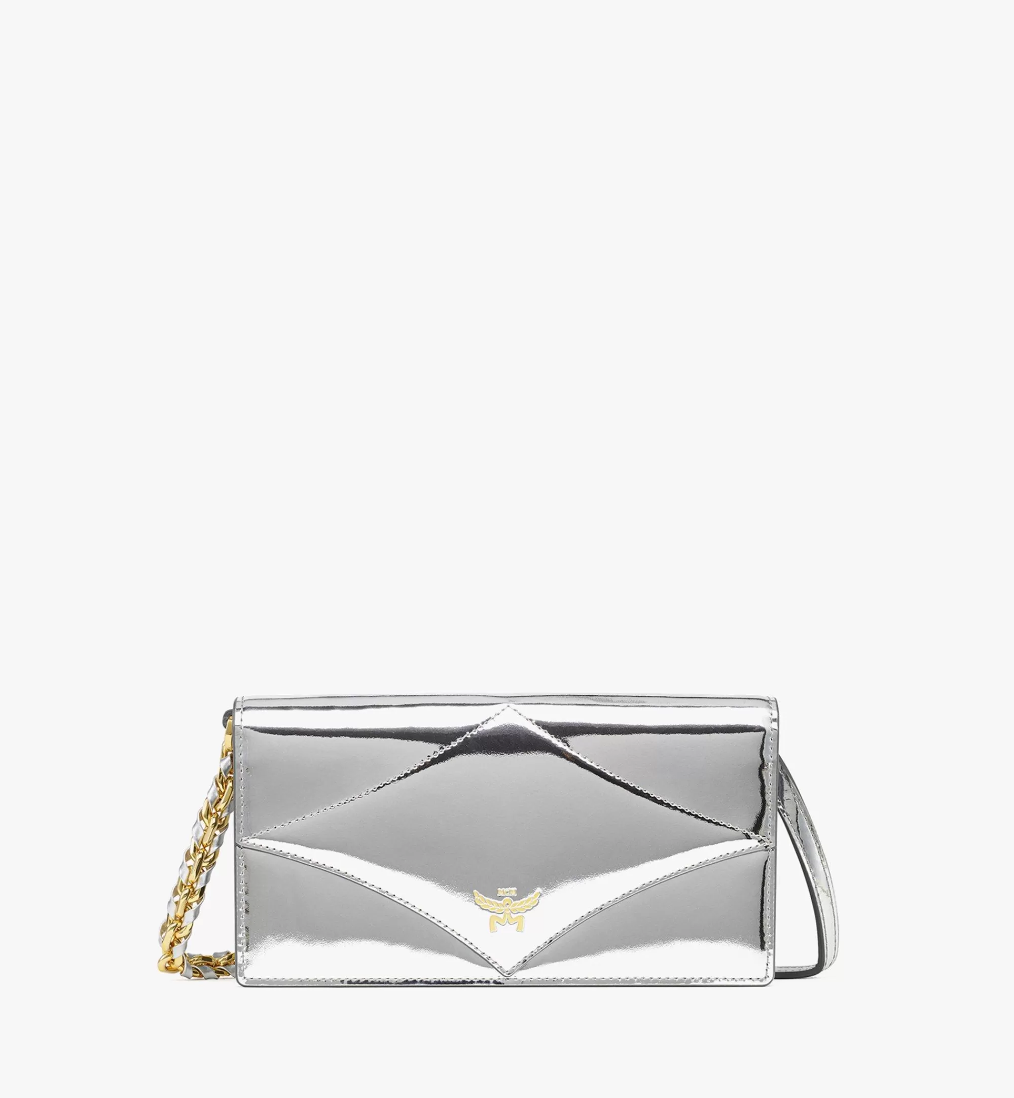 Store Portefeuille Diamond à Bandoulière Chaîne En Cuir Métallisé Effet Miroir Femme Portefeuilles Avec Bandoulière | Sacs Mini