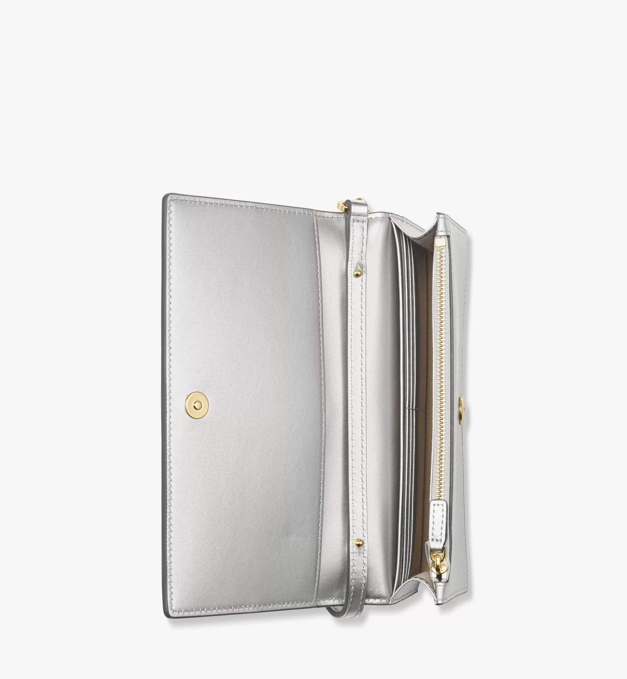 Store Portefeuille Diamond à Bandoulière Chaîne En Cuir Métallisé Effet Miroir Femme Portefeuilles Avec Bandoulière | Sacs Mini