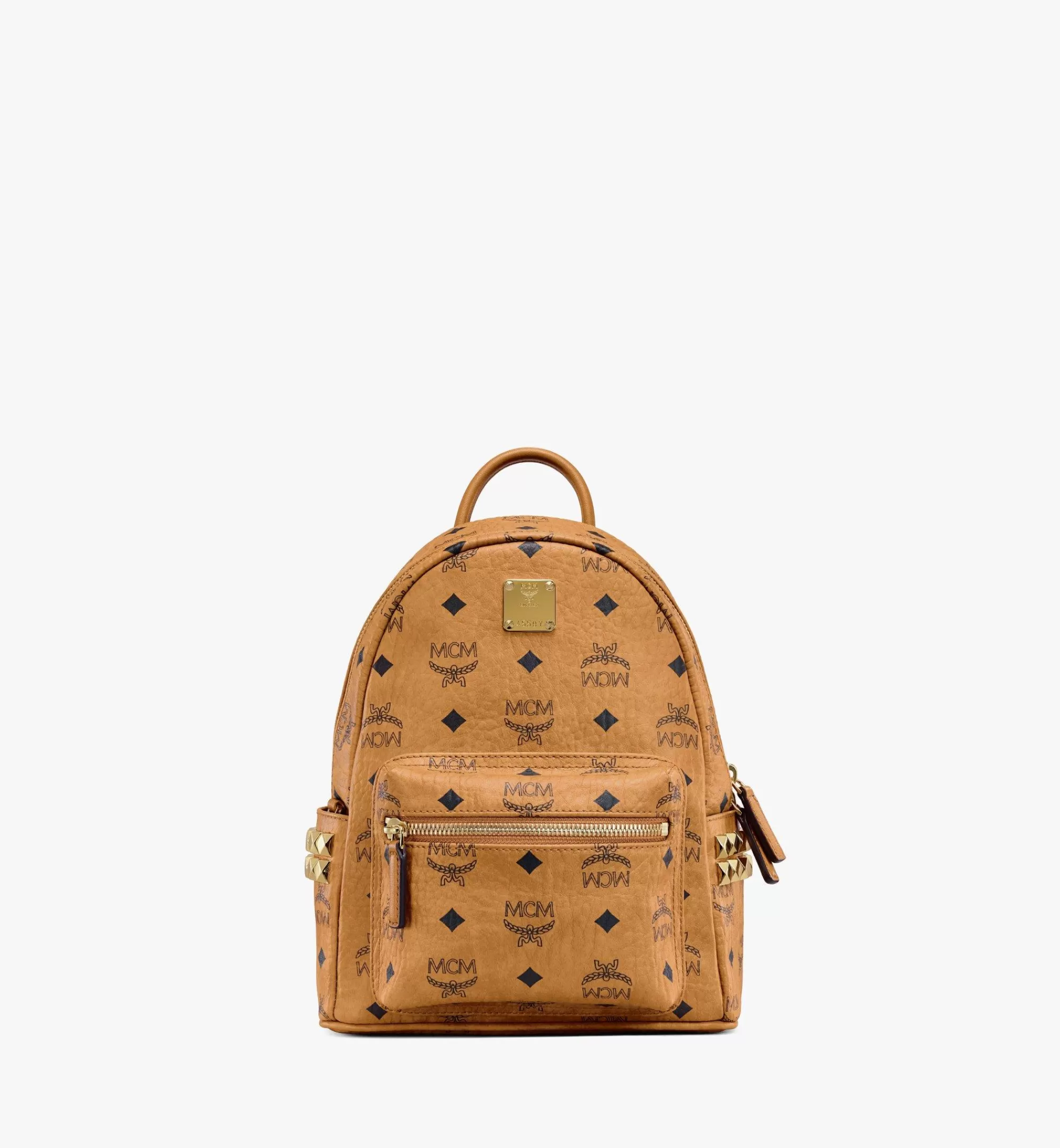 Best Sale Sac à Dos Stark En Visetos à Côtés Cloutés Les Icônes Mcm