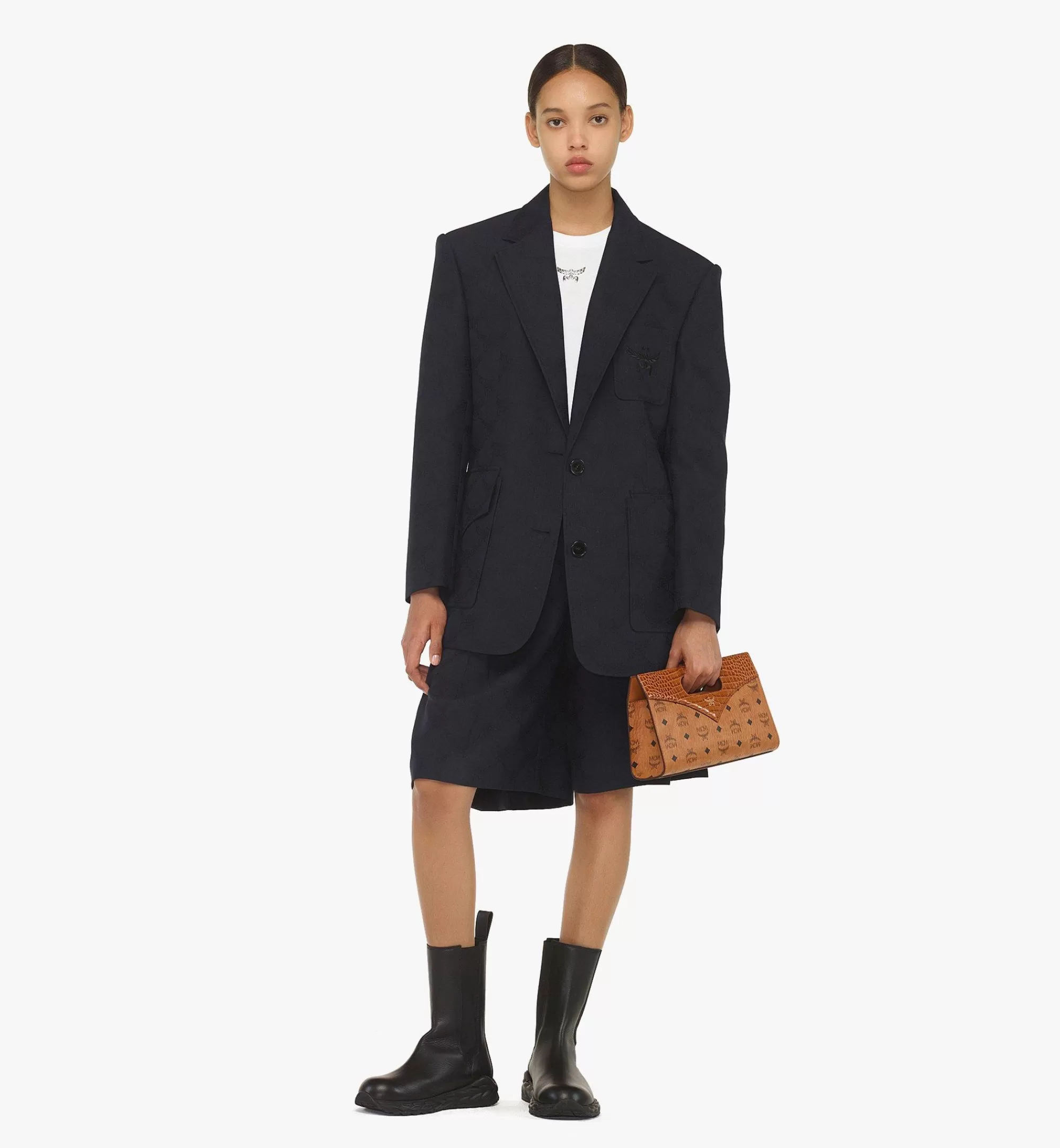 Shop Sac Fourre-tout Diamond En Visetos Et Cuir Embossé Effet Crocodile Femme Sacs Porté Épaule Et Sacs Bandoulière | Sacs Avec Poignée