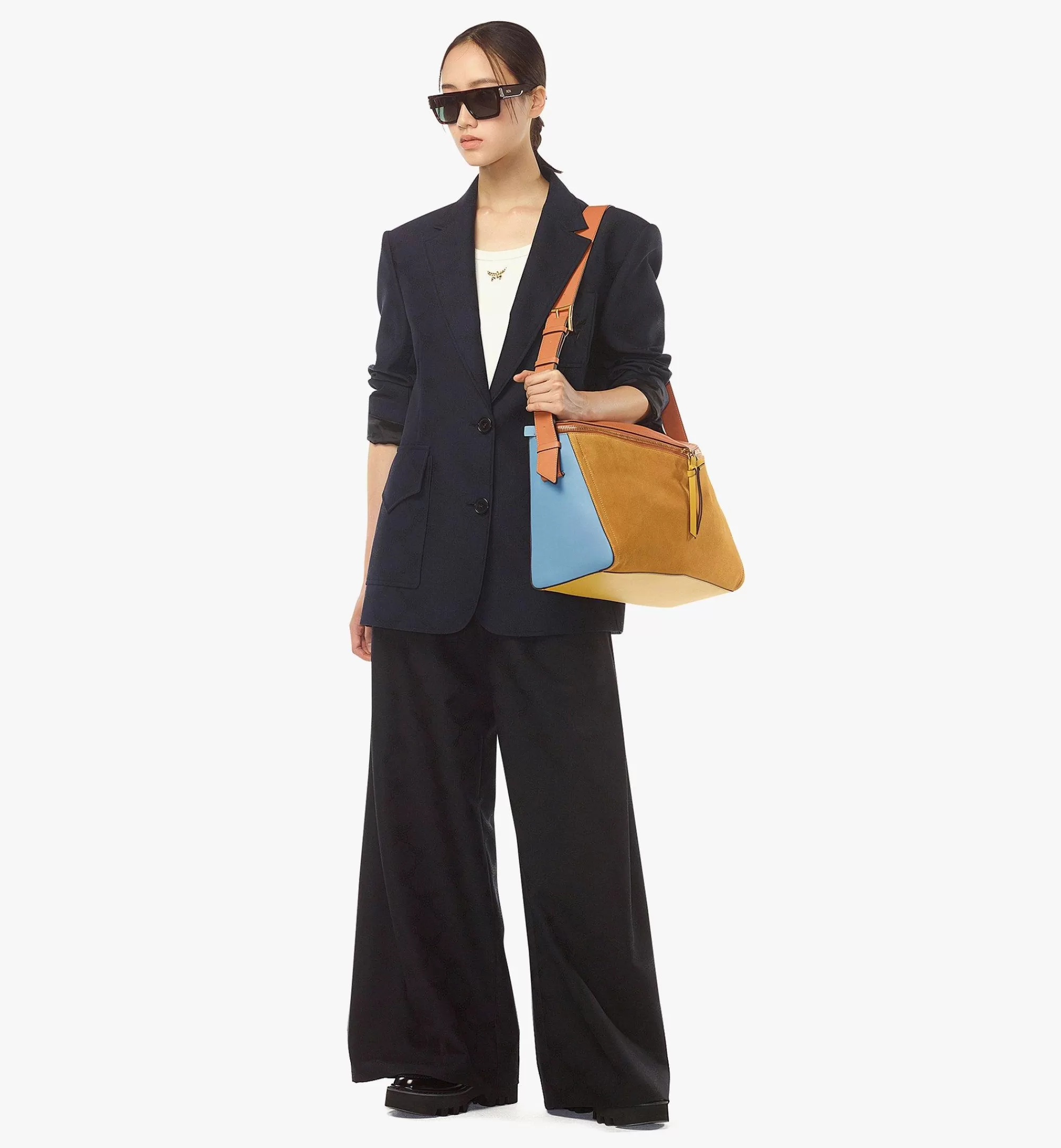 Clearance Sac Porté épaule Diamant 3D En Daim Et Cuir De Veau Femme Sacs Porté Épaule Et Sacs Bandoulière | Sacs Porté Épaule Et Sacs Bandoulière