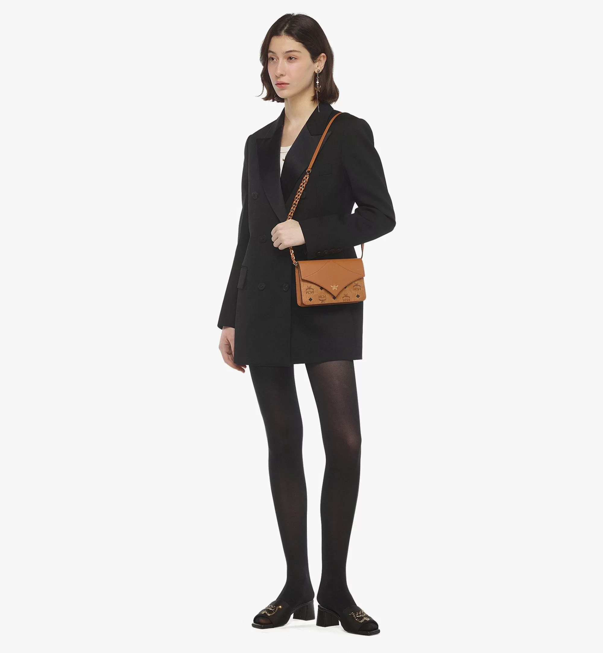 Best Sale Sac Porté épaule Diamond En Mélange De Cuir Et Visetos Femme Sacs Porté Épaule Et Sacs Bandoulière | Sacs Mini